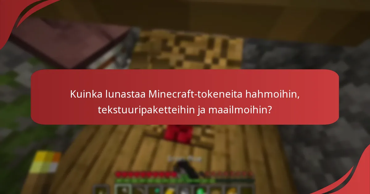 Kuinka lunastaa Minecraft-tokeneita hahmoihin, tekstuuripaketteihin ja maailmoihin?