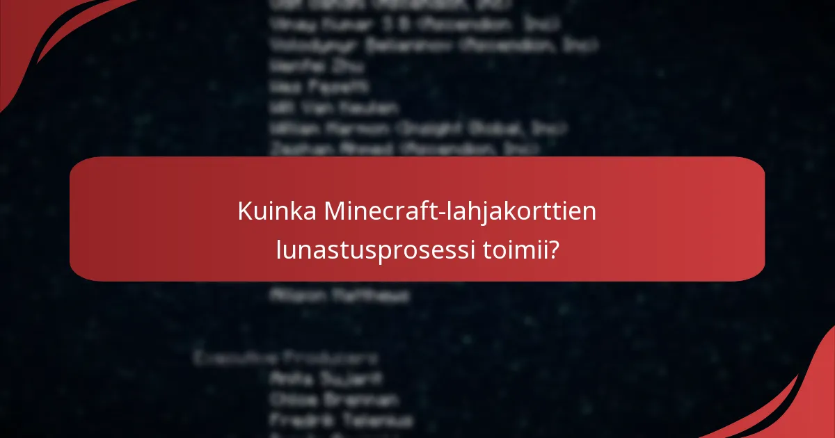 Kuinka perustaa yritystili Minecraft-lahjakortteja varten?