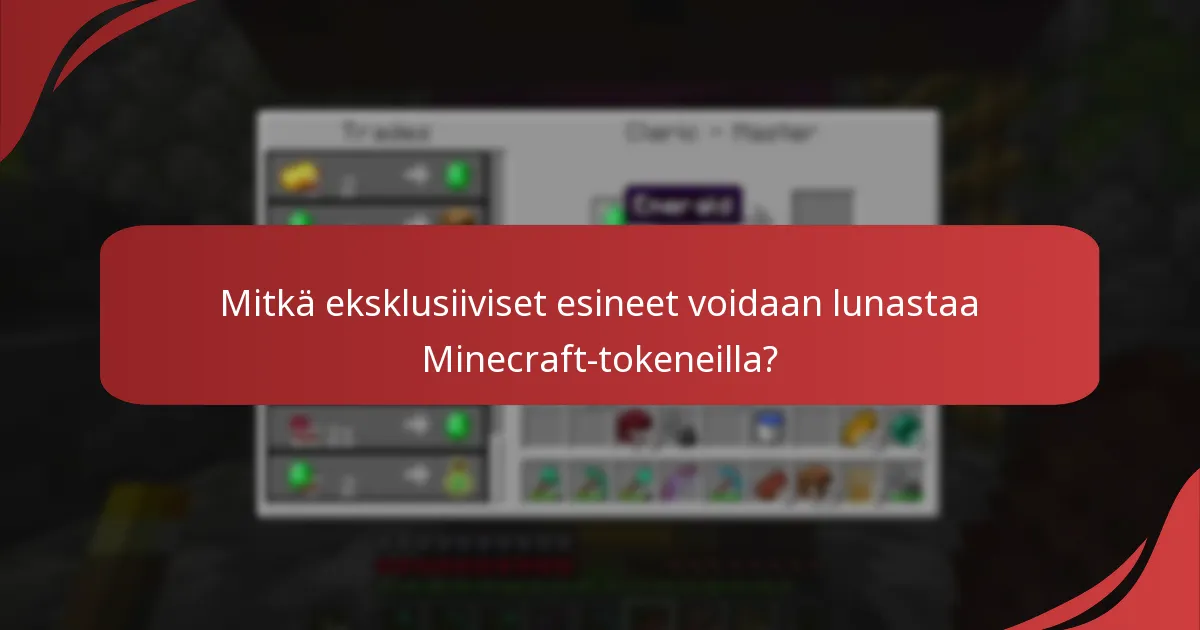 Mitkä tapahtumapalkinnot ovat saatavilla tokenien lunastamisen kautta?