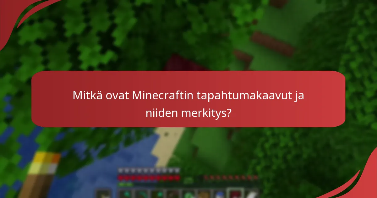 Millainen on tapahtumakaavujen saatavuus?