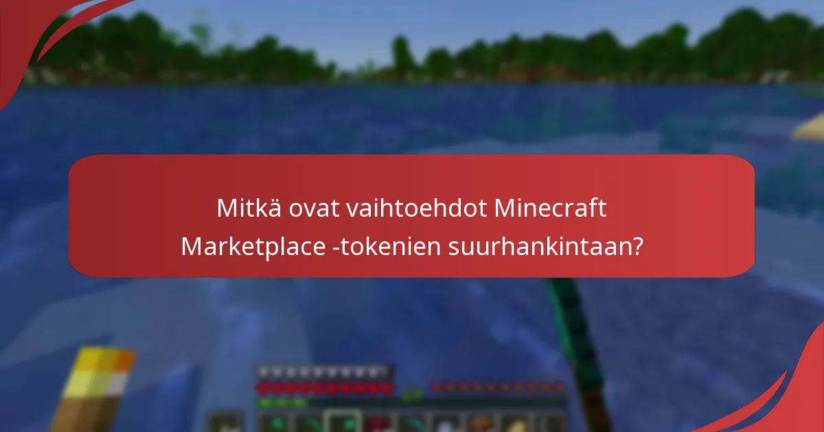 Onko Minecraft Marketplace -tokeneille saatavilla alennuksia?